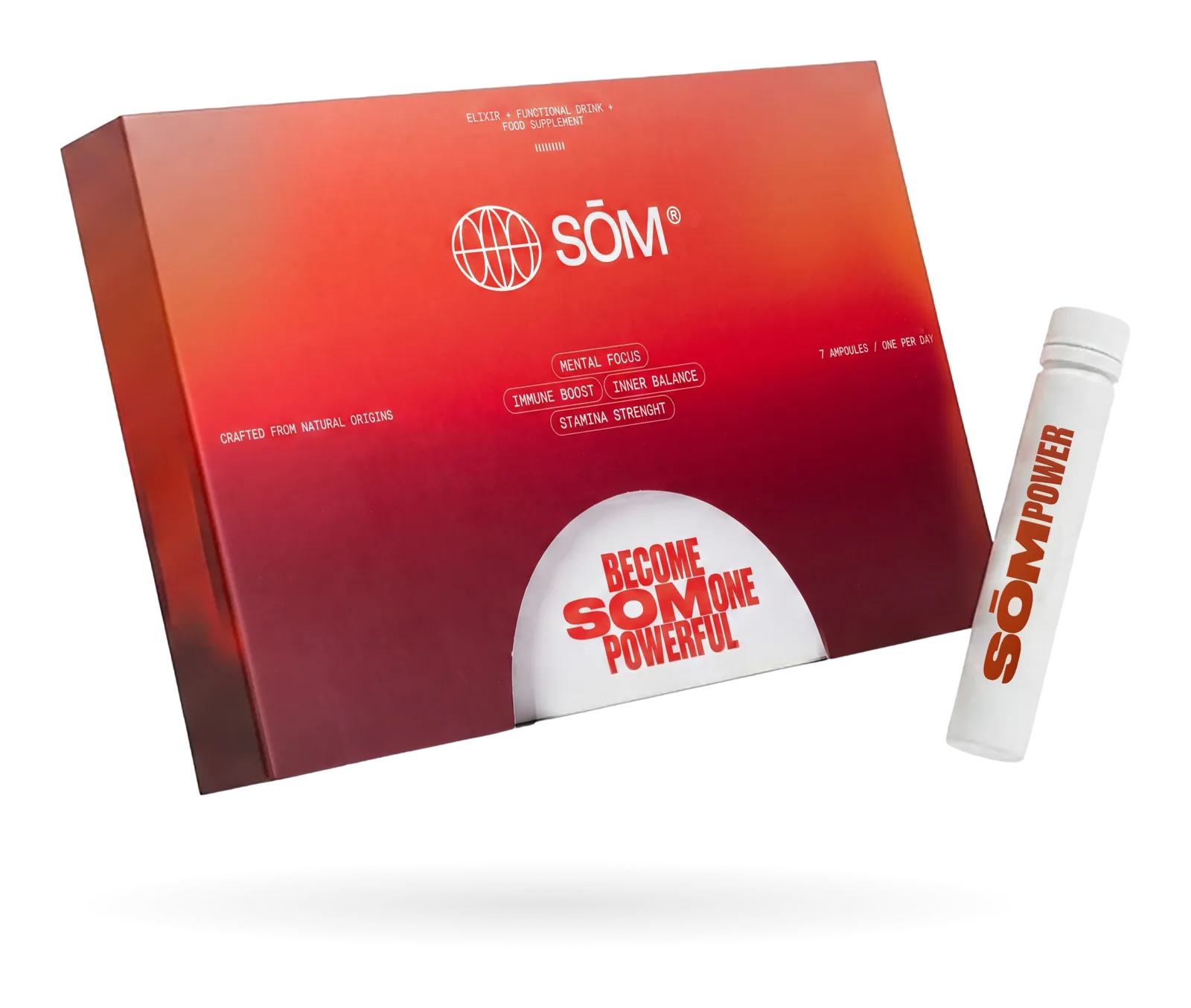 SŌM Power Elixir — functional drink, 7 ampoules